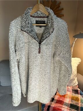 True Grit Cream Sherpa Half-Zip Cozy Pullover